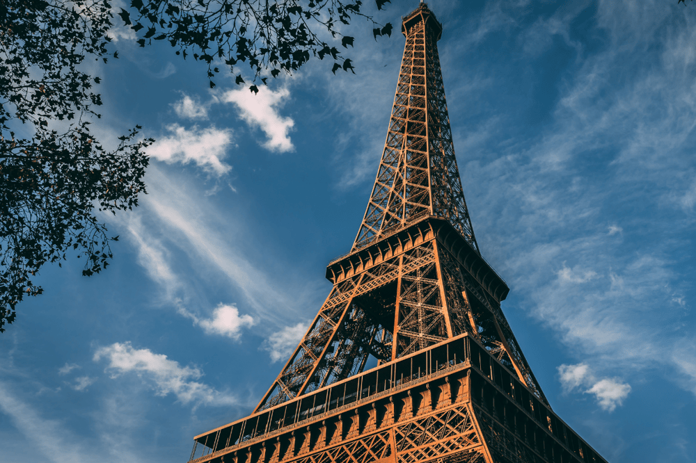 EIFFEL TOWER AND RIVER SEINE